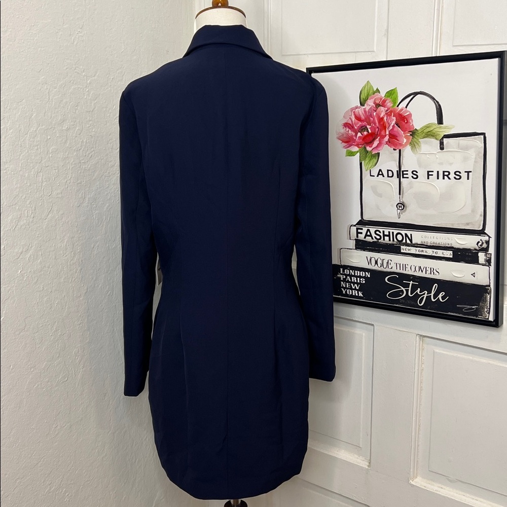 NWT Superdown Navy Button Front Blazer Dress size… - image 5